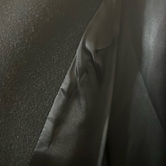 Vtg 90s Womens Black London Fog 100% Wool Overcoat Union Sz 8P - Picture 3 of 11